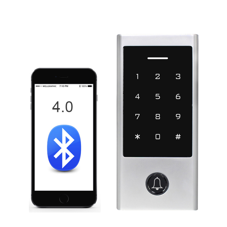 Outdoor Bluetooth 125KHz Proximity Card Reader Keypad Access Control
