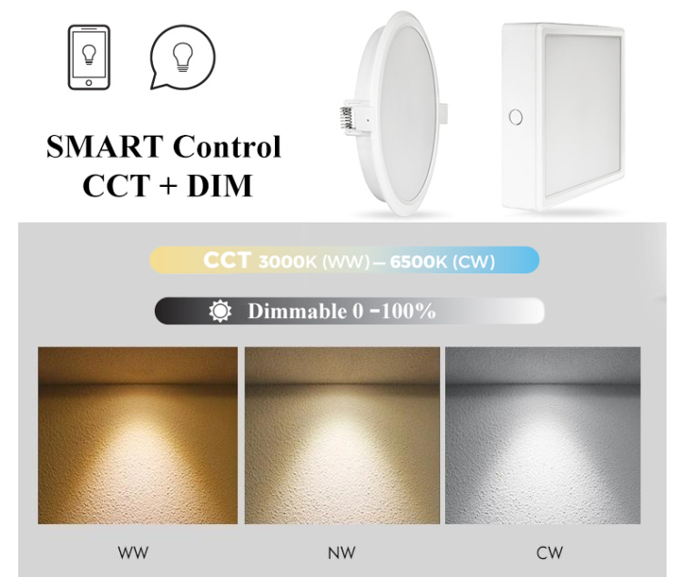 Smart LED Snap-Fit Downlight 6w 12w 18w