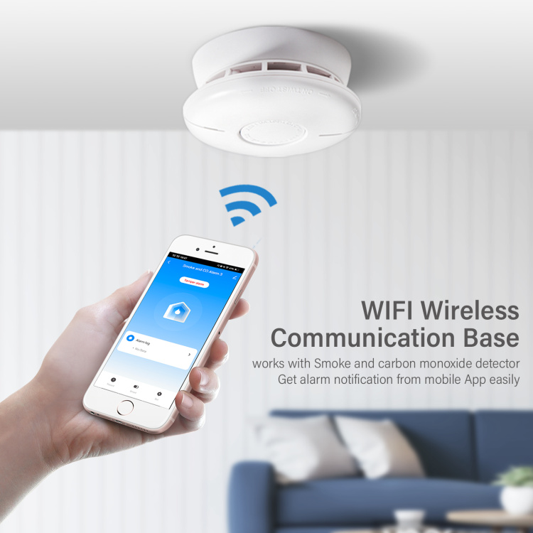 Wi-Fi Smoke And Carbon Monoxide Detector With UL Certification