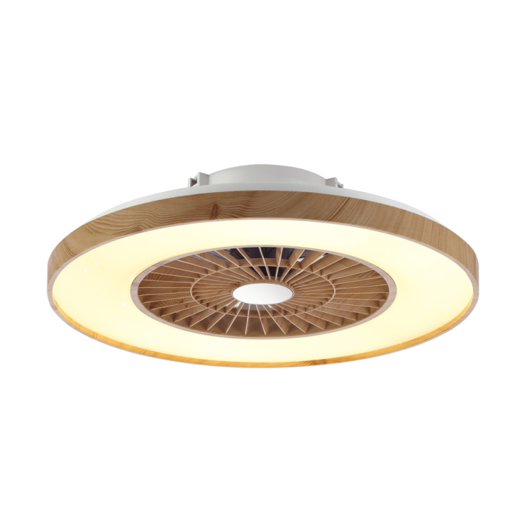 Ceiling Fan Light With Wooden Effect Frame