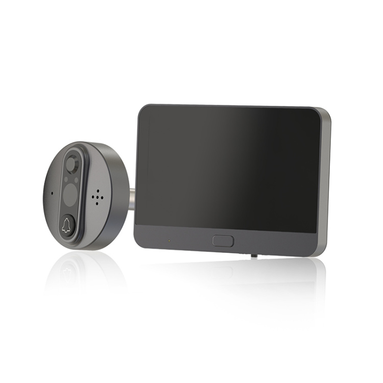 Unistone Peephole 1MP/720P Video Doorbell with 4.3inch monitor