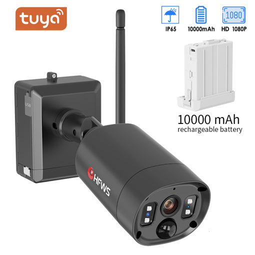 Security Camera,10000mAh Battery Work for 2 Months Without solar charging,2-Way Audio,1080HD Motion Detection