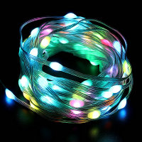 Smart Rgbic LED Fairy String Lights Work with Alexa Google Home Custom Lighting Display Music Sync Hanging Twinkle Light