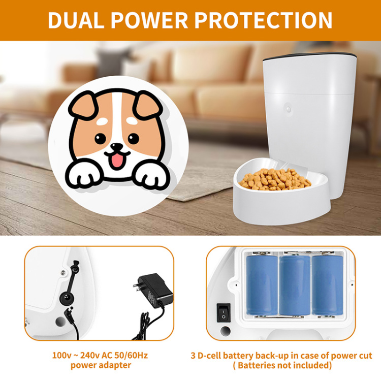 4L wifi pet feeder wifi and bluetooth connection