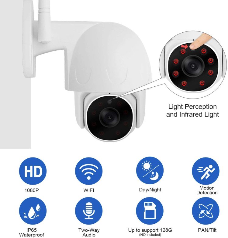 Wifi TUYA CAMERA Smart Cloud 1080P PTZ IP Outdoor Camera Auto Tracking Google Home Alexa Surveillance CCTV Security Cam