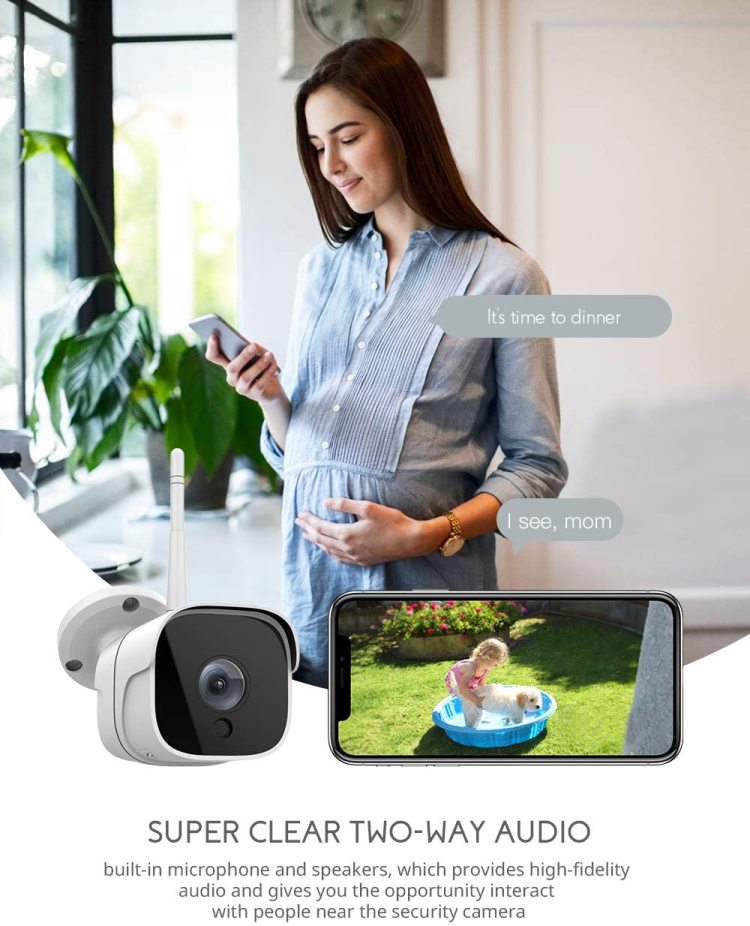 Smart Life Cloud Wireless Wi-Fi IP Outdoor Camera 2MP Intelligent 1080P IP66 Waterproof RJ45