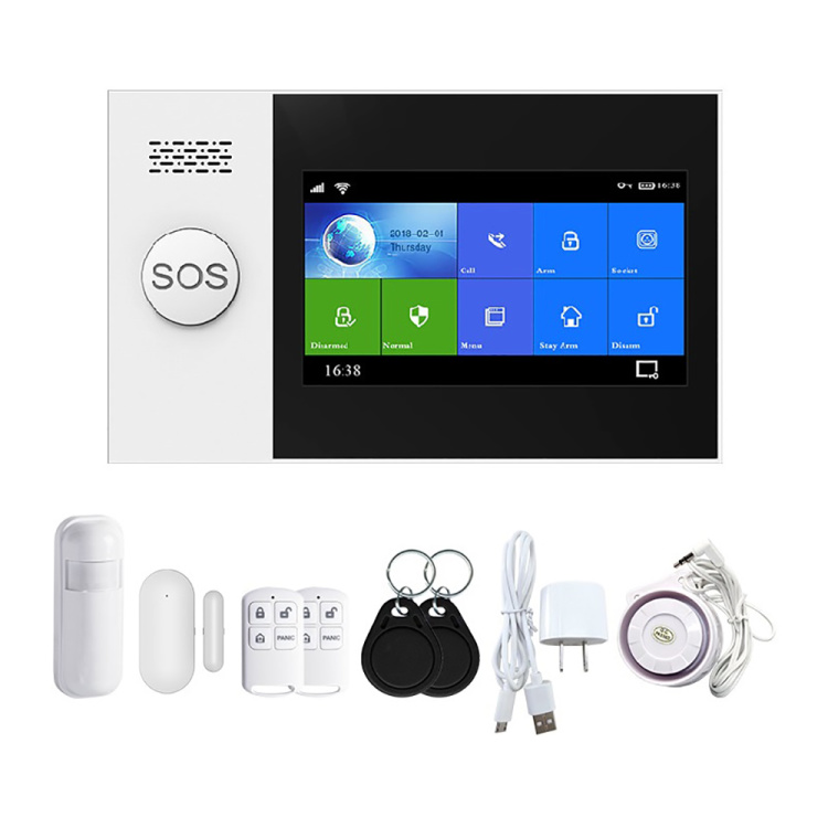 Full Touch Screen Wi-Fi+GSM/4G Home Burglar Alarm System Kit