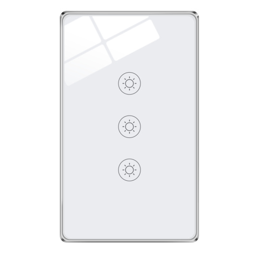 ZigBee Touch Light Switch without Neutral Wire US Australia Standard 3Gang Wall Switches