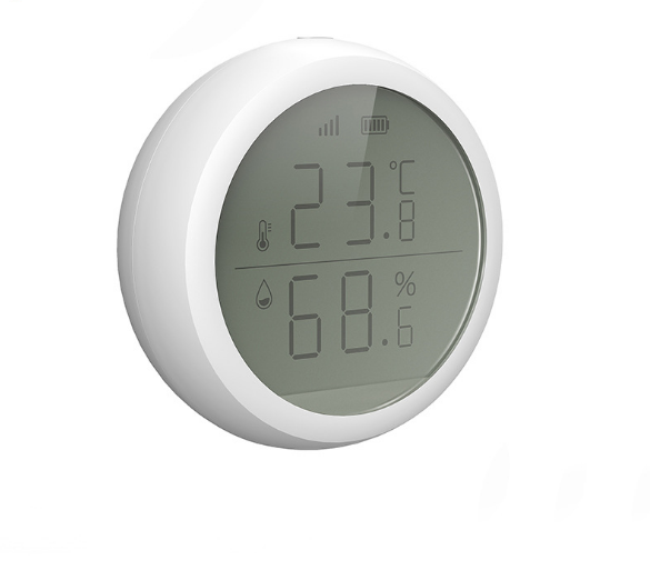 ONENUO Tuya Zigbee Temperature and Humidity Sensor with LCD Screen Digital  Display Wireless Thermometer Work with