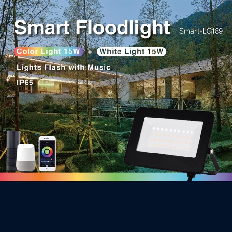 Smart LED Floodlight RGB+Dimmable