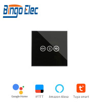 Bingoelec 86 Smart Wi-Fi Curtain Switch Alexa Tuya Control Wall Switch