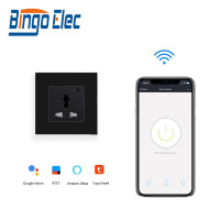 Bingoelec Universal Wi-Fi Socket, Wall Smart Socket 16A Work For Google Home,Alexa,Smart LifeTuya APP