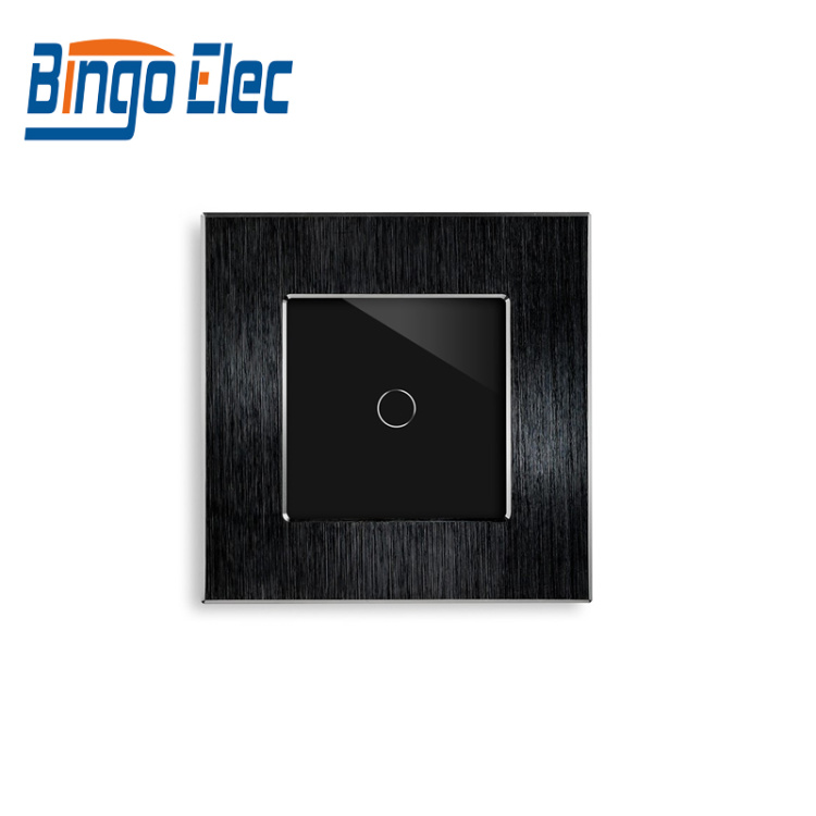 Bingoelec 1 Gang 1 Way Smart Light Switch Neutral and Live Wire Aluminum Panel Tuya Alexa Google Home IFTTT Touch Switch