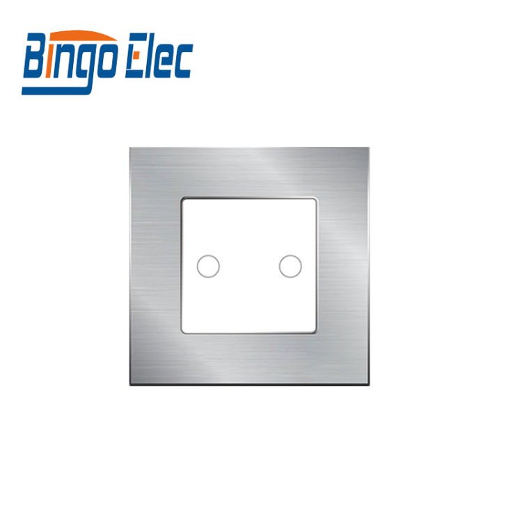 Bingoelec 2Gang 1 Way Smart Light Switch Neutral and Live Wire Aluminum Panel Tuya Alexa Google Home IFTTT Touch Switch