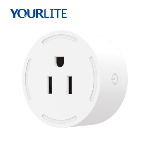 Home Power Wireless Mini USA Wall Electric Plugs, 10A 100-240V Tuya Remote Control Wi-Fi Smart Plug