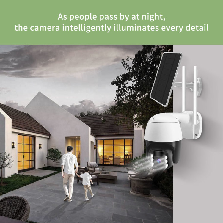SQG-1L Outdoor yard lamp night light no wires Ip67 Wireless 1080p Ip PTZ Security Surveillance Solar Wifi Camera