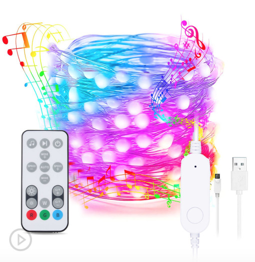 Smart Wi-Fi Fairy Lights Strig RGBW Christmas Decor Lights LED Holiday Festive Lights Outdoor