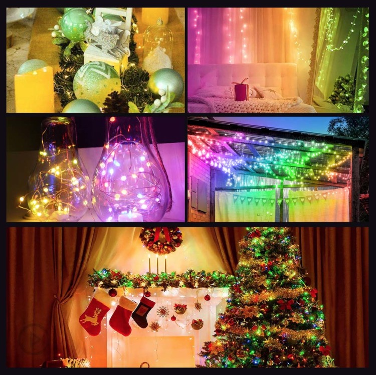 Smart Wi-Fi Fairy Lights Strig RGBW Christmas Decor Lights LED Holiday Festive Lights Outdoor