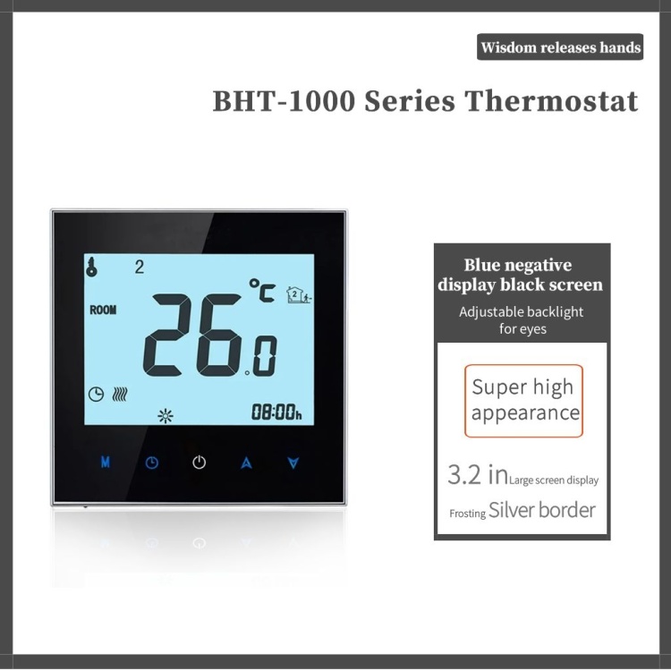 BECA wireless WIFI thermostat digital indoor thermostat applied to heating thermostat in plumbing system