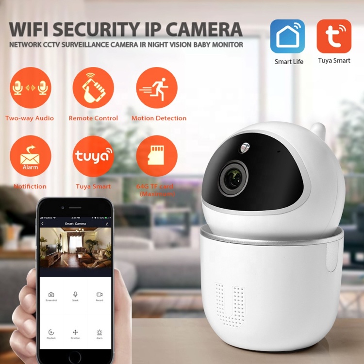 2021 Tuya 1080P Talk Wireless IP Camera Smart Home CCTV Security Wifi Baby Monitor Two-way Audio Night VISION PAN-TILT