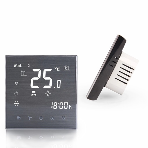 HVAC system indoor digital temperature controller tuya wireless wifi fan coil thermostat for heating and cooling system