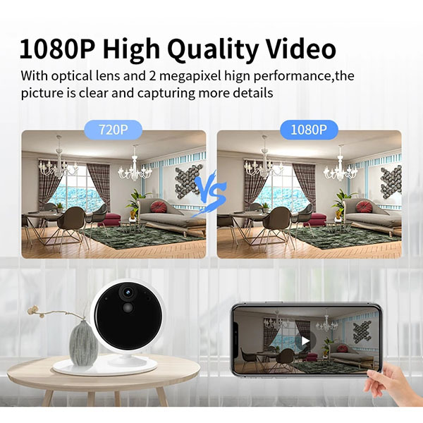 2021 Tuya 1080P Smartlife App Wireless Battery WiFi Security Home Camera 2MP HD PIR Surveillance CCTV Camera Smart Notif