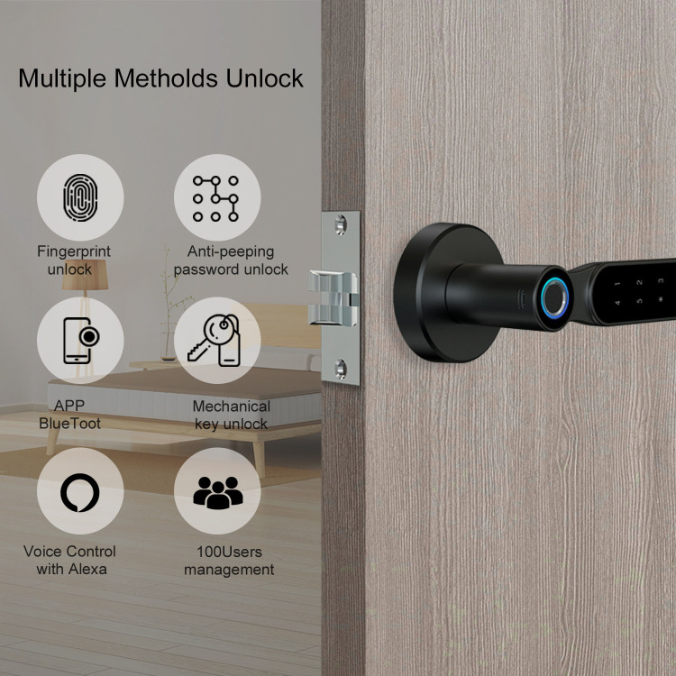 Smart Lock , Keyless Entry Home with Your Smartphone, Bluetooth Digital Smart Door Lock 