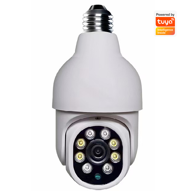 WIFI E27 Lamp Bulb IP Camera Night Vision PTZ Security Camera CCTV Video Surveillance work with Tuya Smart Life