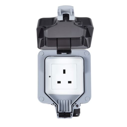 Smart Wireless Remote Control UK Wi-Fi Outdoor Waterproof Outlet Single Switch