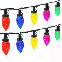 C7 Bulbs Christmas Lights 100 LED Strawberry String Light Smart Wifi Fairy Xmas Decor Lighting for Wreath, Garland