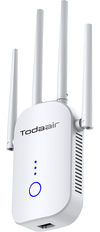 TODAAIR Outdoor WiFi Extender，WiFi Booster and Signal Amplifier，Internet  Booster，Wireless Bridge，Up to 1200Mbps Dual Band WiFi Repeater ，Covers Up  to