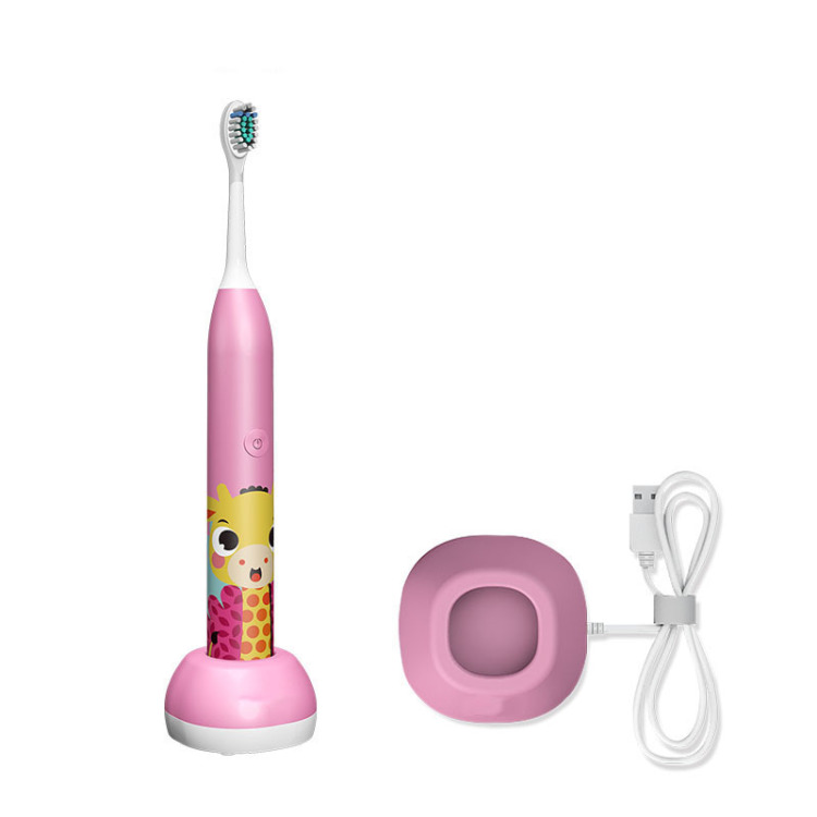 Cute Cordless Rechargeable Travel Sonic Children's Toothbrushes Kids Electric Toothbrush With Timer