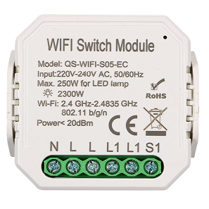1 Gang Wi-Fi Relay Switch Module with Power Metering