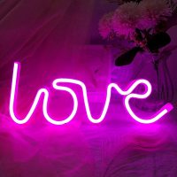 Smart Neon Light Sign Love USB Powered Ambient Lighting Accent Light for Wedding Valentine's Day