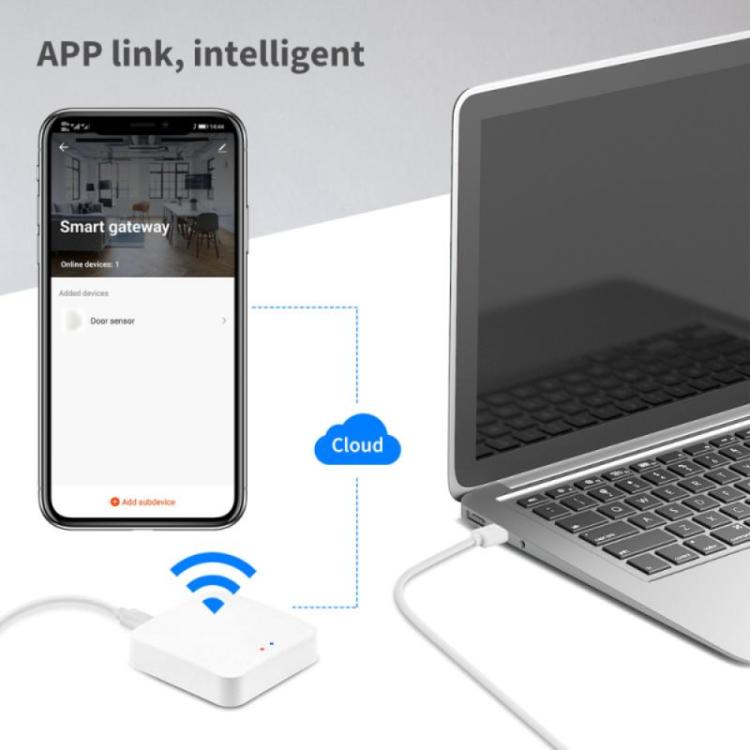 Tuya Zigbee WiFi Smart Gateway Hub Smart Home Bridge Tuya / Smart Life App Wireless Remote Controller Via Alexa Google Home App Control