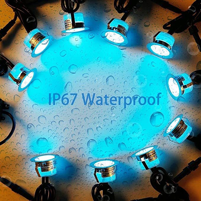 Tuya RGBW Smart APP Mini LED Round Underground Light Outdoor Lighting Garden Light Landscape Light Deck Light B61