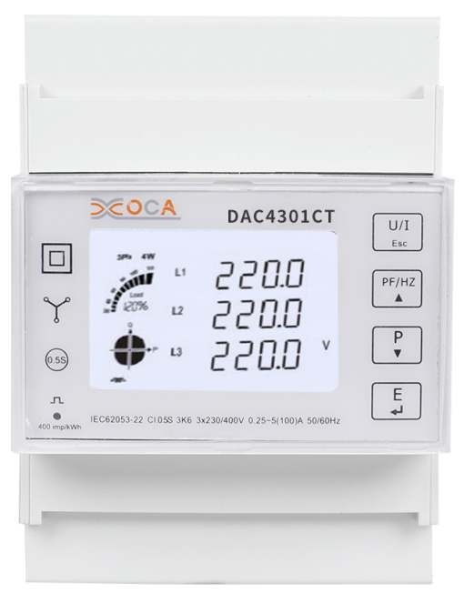Three Phase Din Rail Multi-function Energy Meter