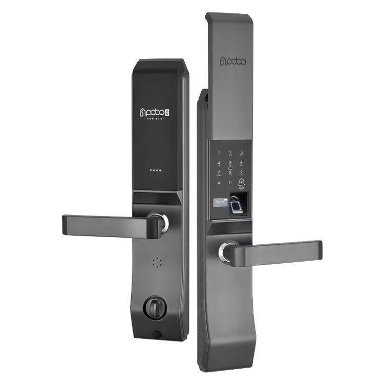 JS03密码锁家用防盗门电子门锁滑盖指纹锁通用型智能锁 
