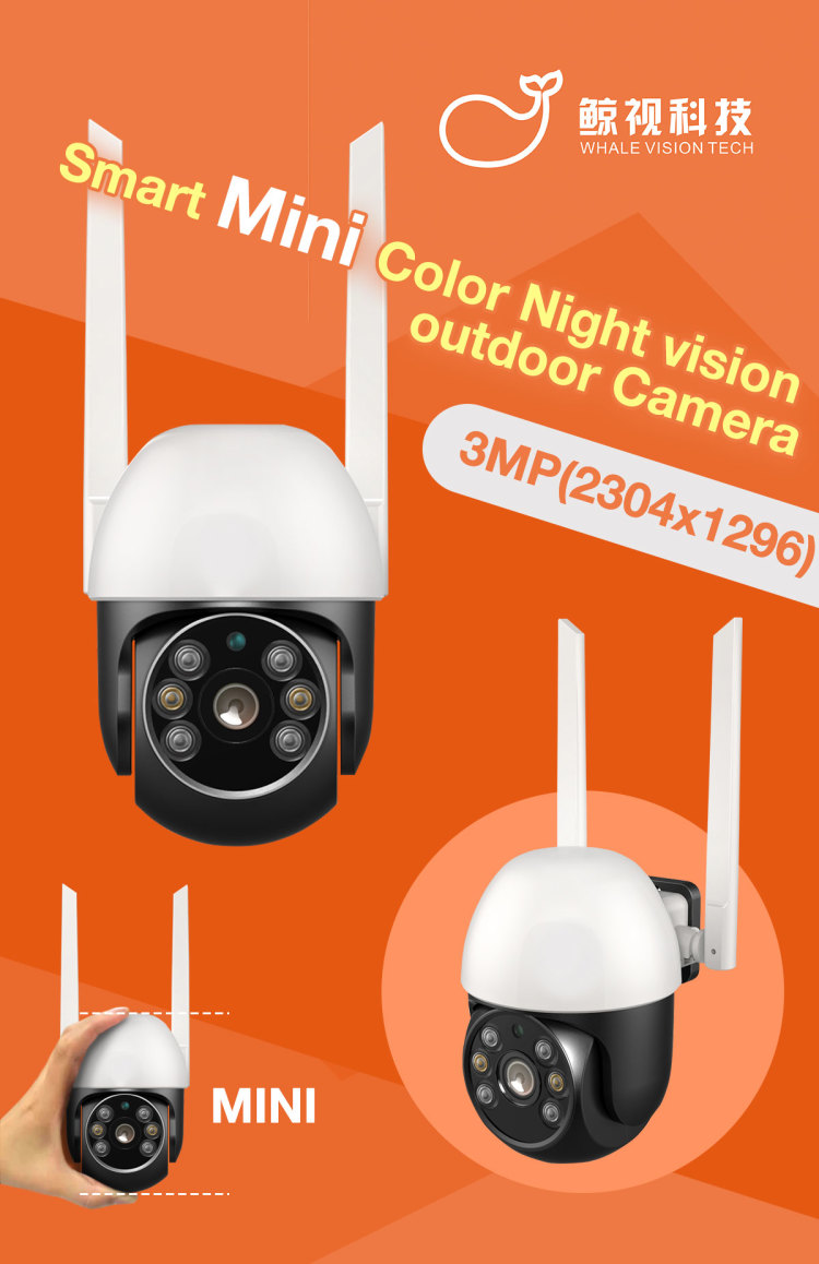 3MP Smart WiFi PTZ Dome Camera  Colorful Night Vision