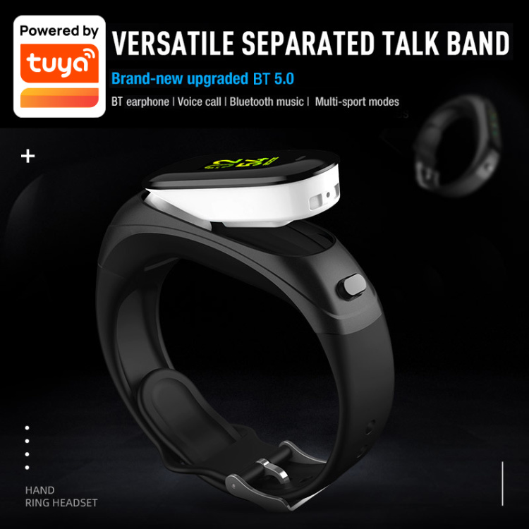Bluetooth Call Earphone & Smart Band 2 in 1 Heart Rate AAC Sound Quality Earbud Smart Bracelet Smart Watch