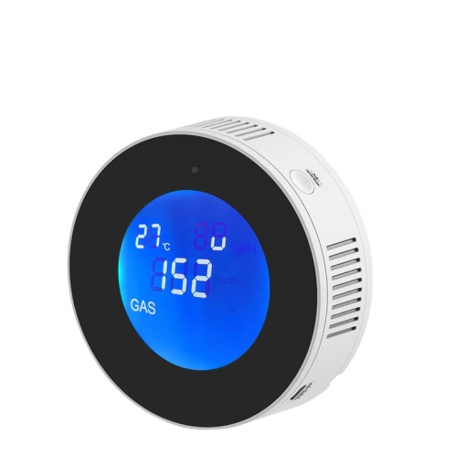Tuya Wifi Smart Natural Gas Alarm Sensor With temperature function Flammable Gas Leak Detector LCD Display Smart Life