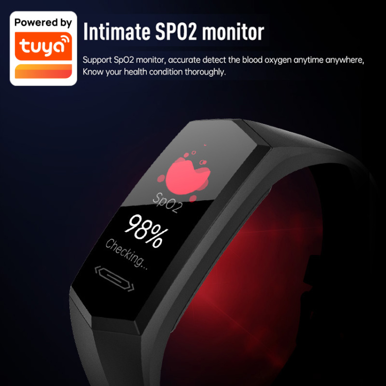 True Blood Oxygen Temperature Real Time Heart Rate Waterproof Smart band Smart Bracelet Smart Watch