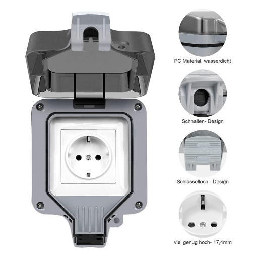 Smart App Remote Control EU Outdoor Waterproof Outlet