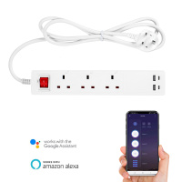 Smart Wi-Fi USB Type C Quick Charge PD30W/QC3.0 3 Outlets Wireless Remote Control Power Strip