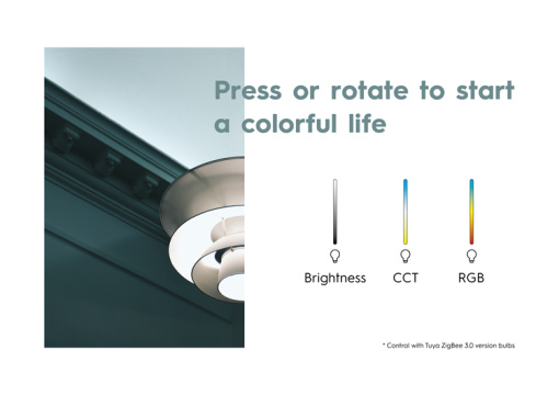 Smart Knob, Scene Linkage, Remonte Control Bulbs, Can Adjust the Brightness/Temperature/Color of Bulbs