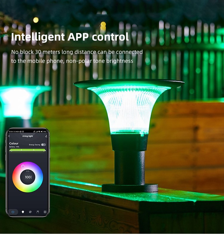 Smart RGB Solar Garden Lawn Light