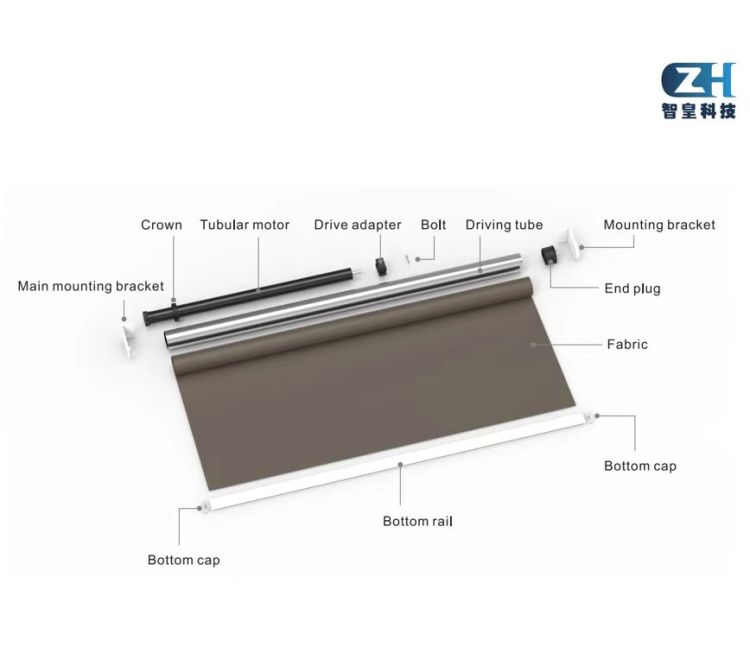 ZH AC 45 Powerful Tubular Motor For Roller Blinds, Rolling Gates, With Zigbee Version