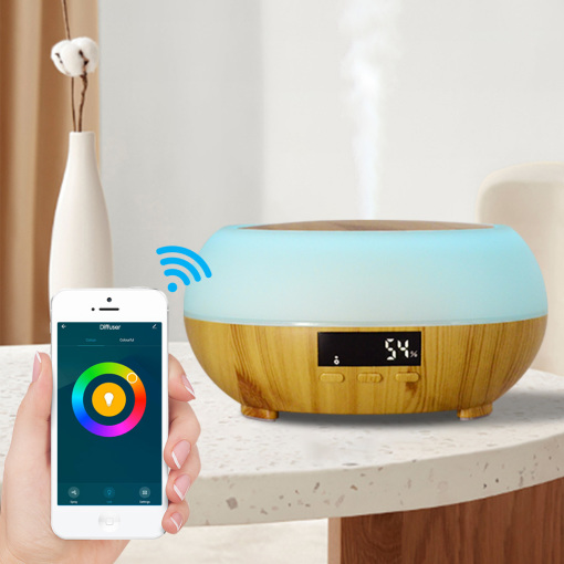 Smart aroma diffuser with night light