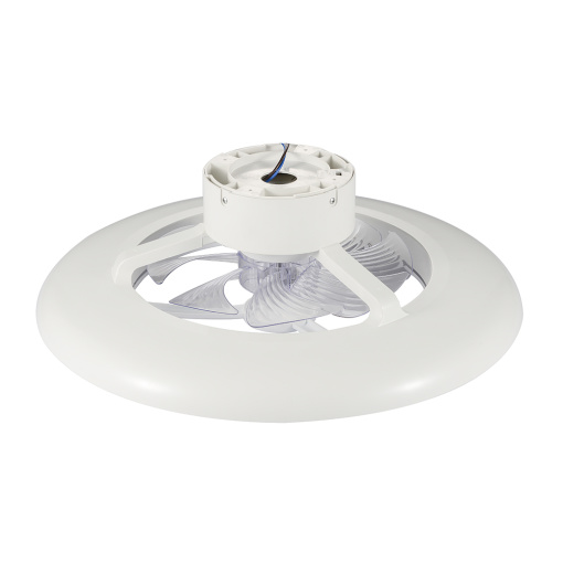 Smart Wi-Fi Ceiling Fan Light D550mm with Wooden Effect Ring for Room