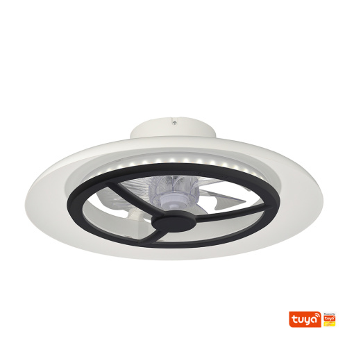 Smart Wi-Fi  Ceiling Fan Light  D550mm With Black Paint Ring For Room